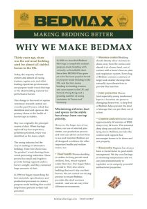 Why We Make Bedmax